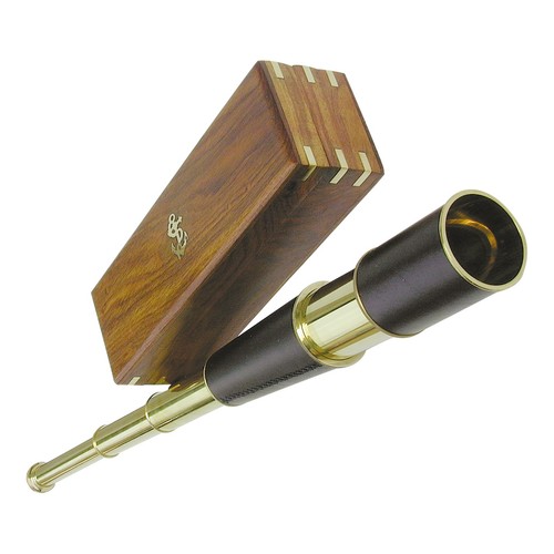 Teleskop mit ledereinfassung - mit,