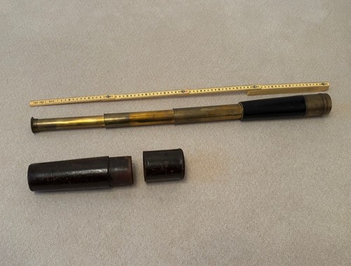 Antikes messing ziehfernrohr - messing,
