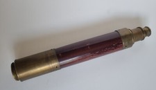 ANTIKES TELESKOP MESSING HOLZ